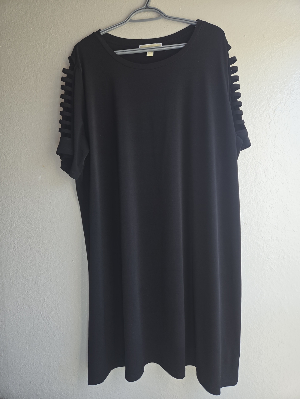 Michael Kors Black Short Sleeve Dress Cut Out Shoulder Plus Size 3X
